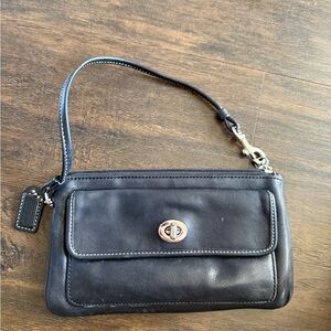 Vintage coach legacy black wristlet